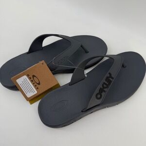Oakley Mens B1B Flip Flop Sandals Thong Grey Size 9 New With Tags